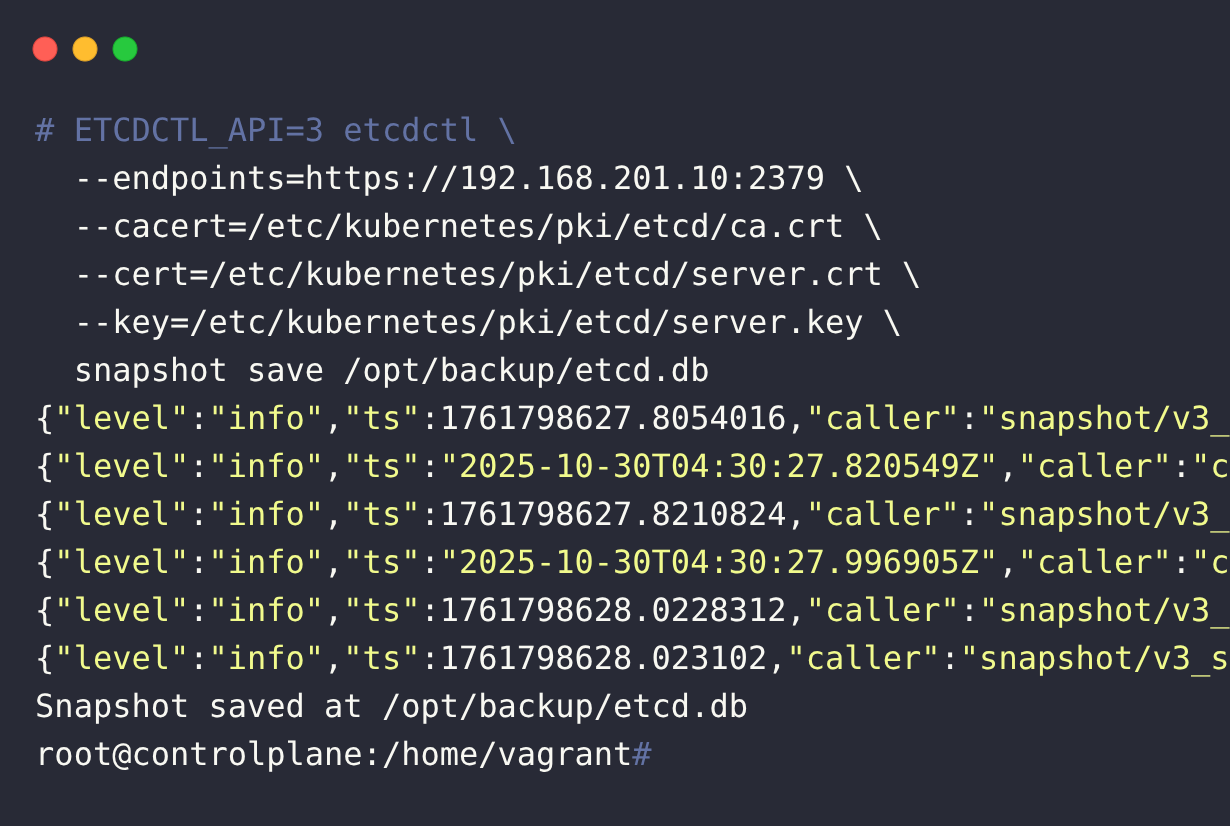 How to Backup and Restore ETCD on the Kubeadm Cluster