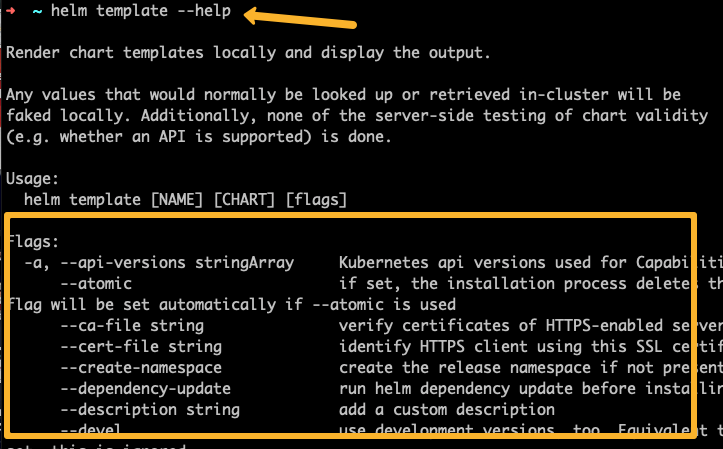 helm template to convert yaml