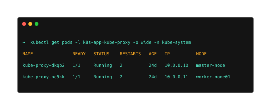 command to list the nodes in which the demonset pod is running